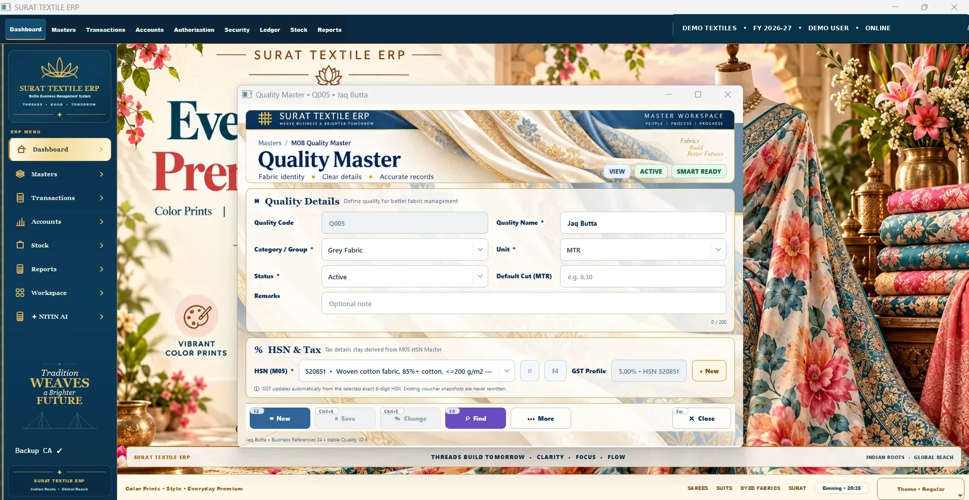 Quality linked purchase workflow
